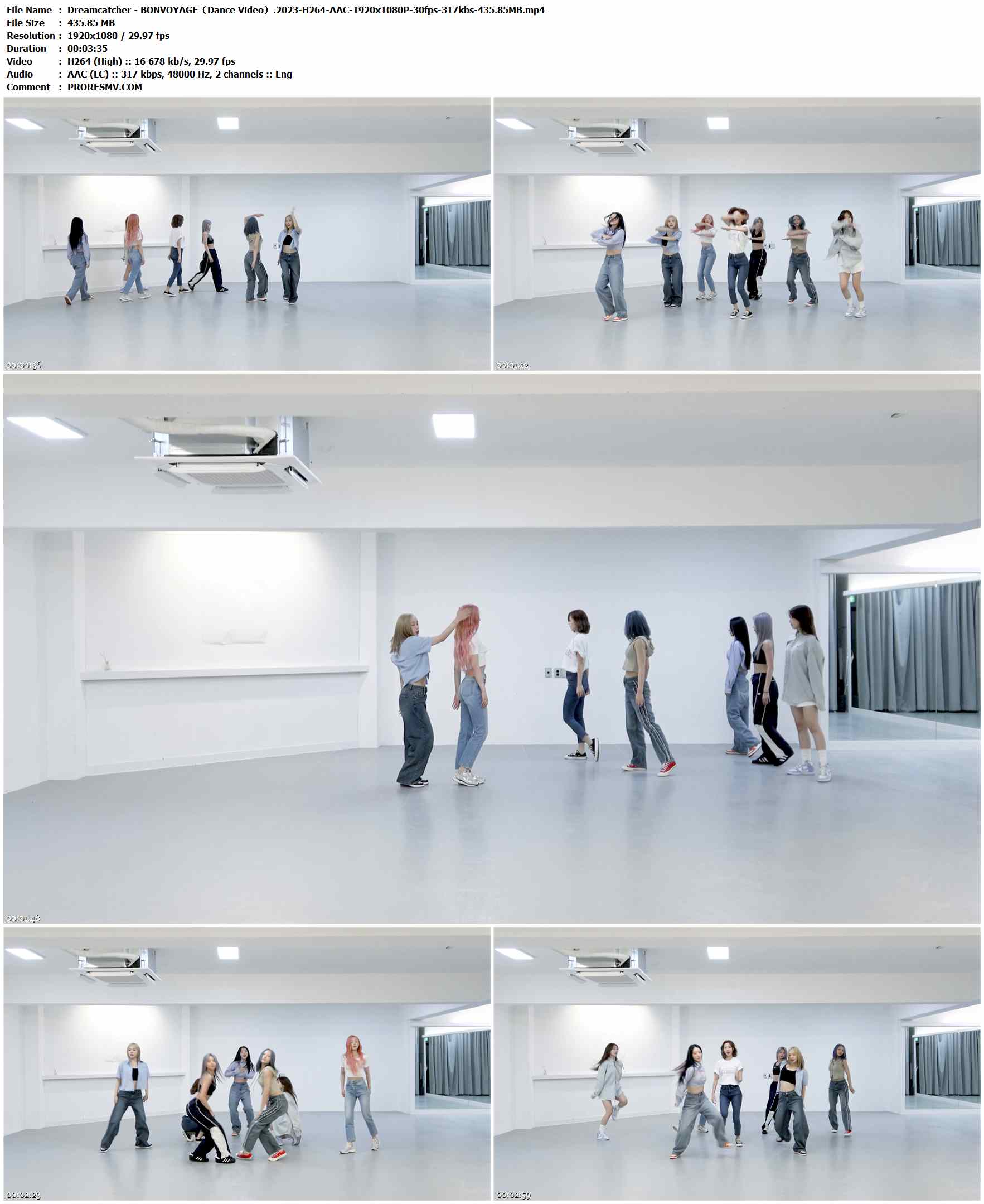 Dreamcatcher - BONVOYAGE（Dance Video）.2023-H264-AAC-1920x1080P-30fps-317kbs-435.85MB官方MV_高清MV